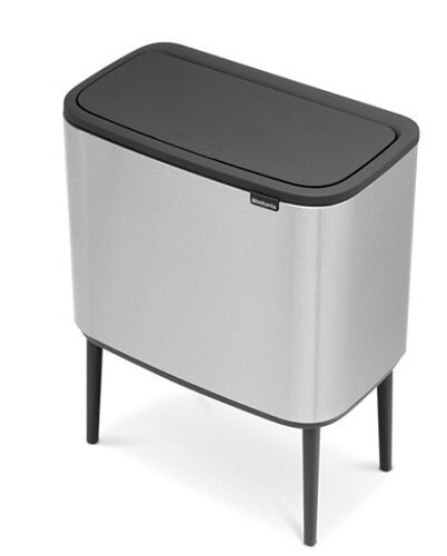 Мусорный бак Touch Bin Bo (11 л + 23 л), Стальной матовый